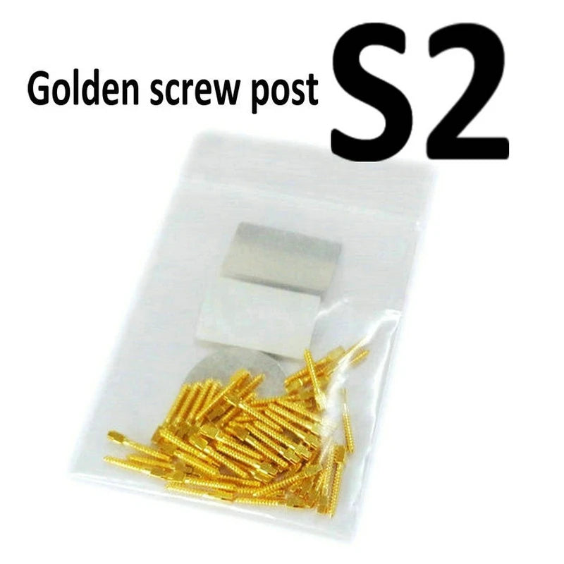 Dental Golden Plated Screw Post 50Pcs Bag  Dental Materials For Dentist Tool Dentistry Use Post