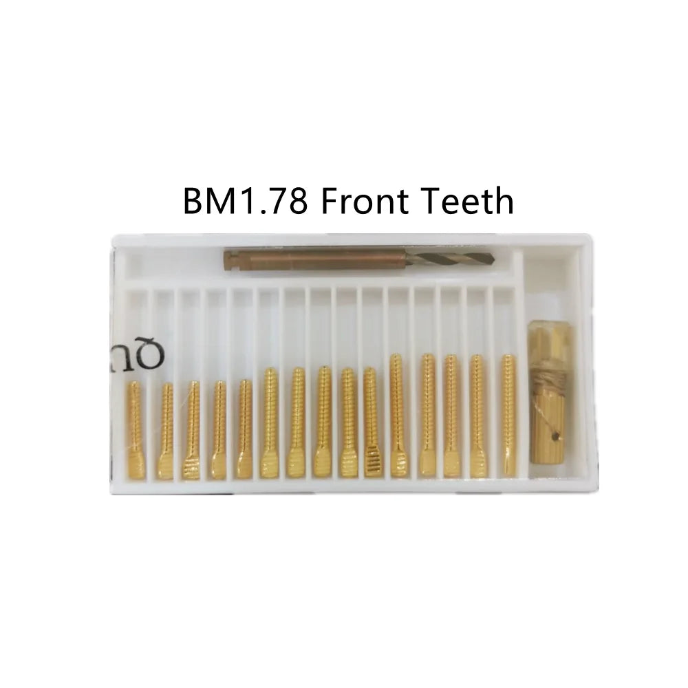 15Pcs Dental Screw Posts Kits Gold Plated Link Pins Refills Anterior Posterior Teeth Dentistry Root Canal Nail Dentist Materials