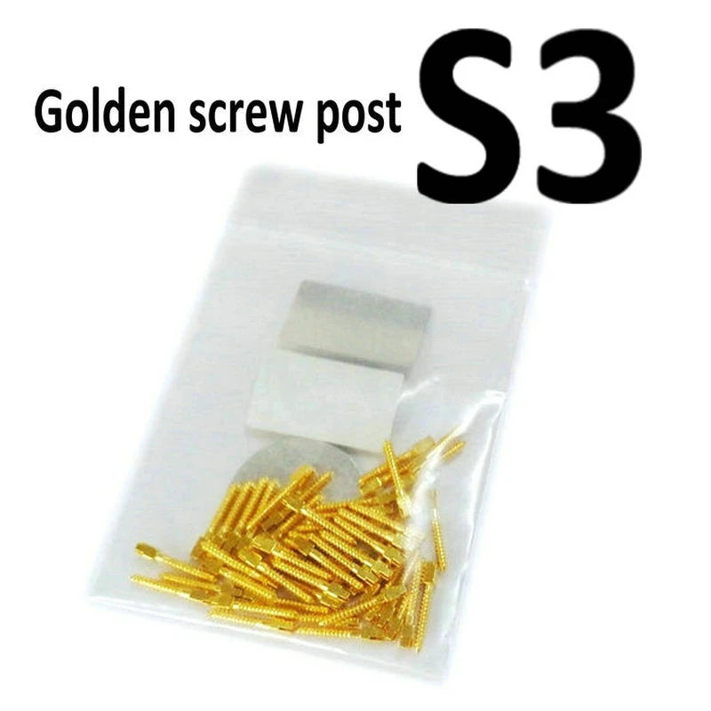 Dental Golden Plated Screw Post 50Pcs Bag  Dental Materials For Dentist Tool Dentistry Use Post