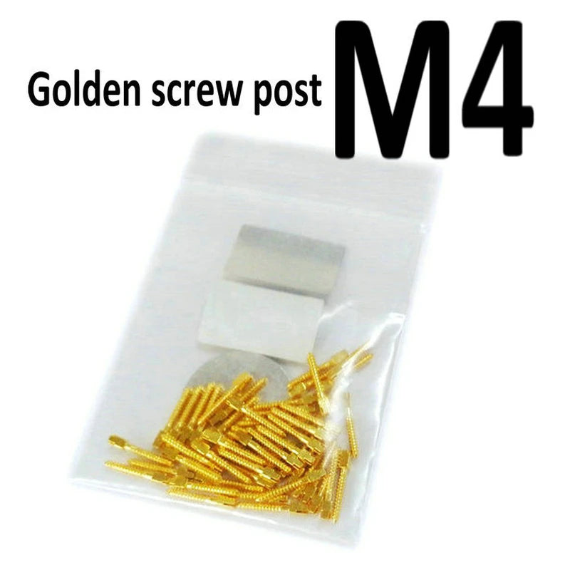 Dental Golden Plated Screw Post 50Pcs Bag  Dental Materials For Dentist Tool Dentistry Use Post