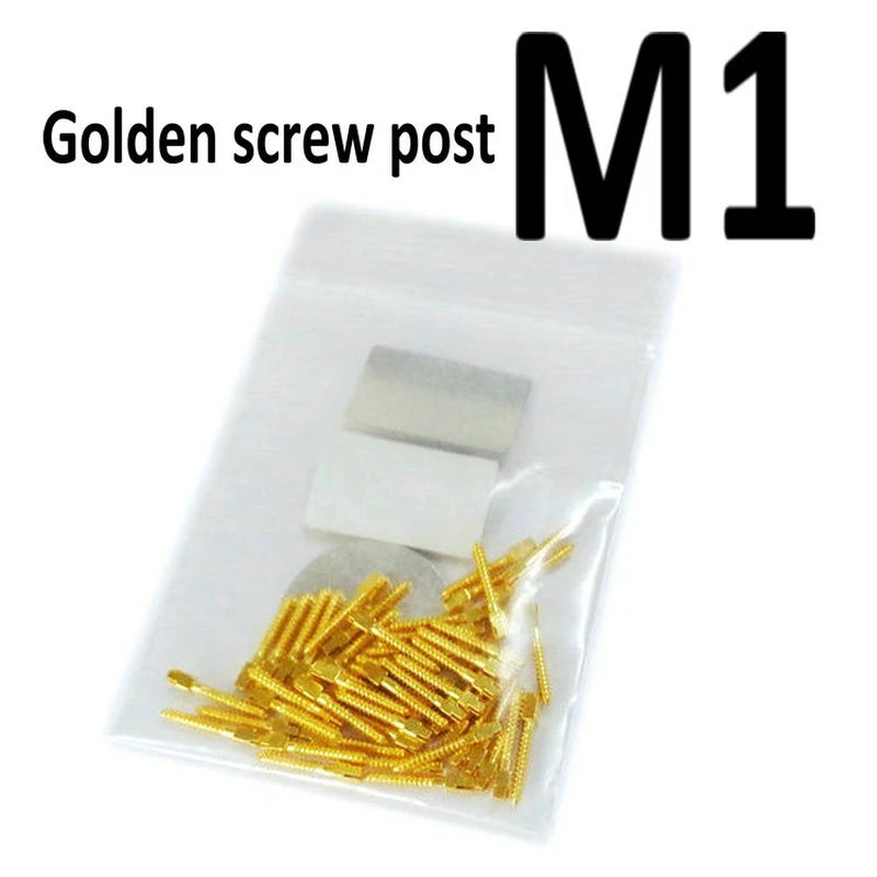 Dental Golden Plated Screw Post 50Pcs Bag  Dental Materials For Dentist Tool Dentistry Use Post