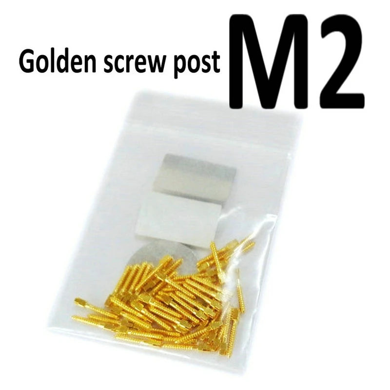 Dental Golden Plated Screw Post 50Pcs Bag  Dental Materials For Dentist Tool Dentistry Use Post