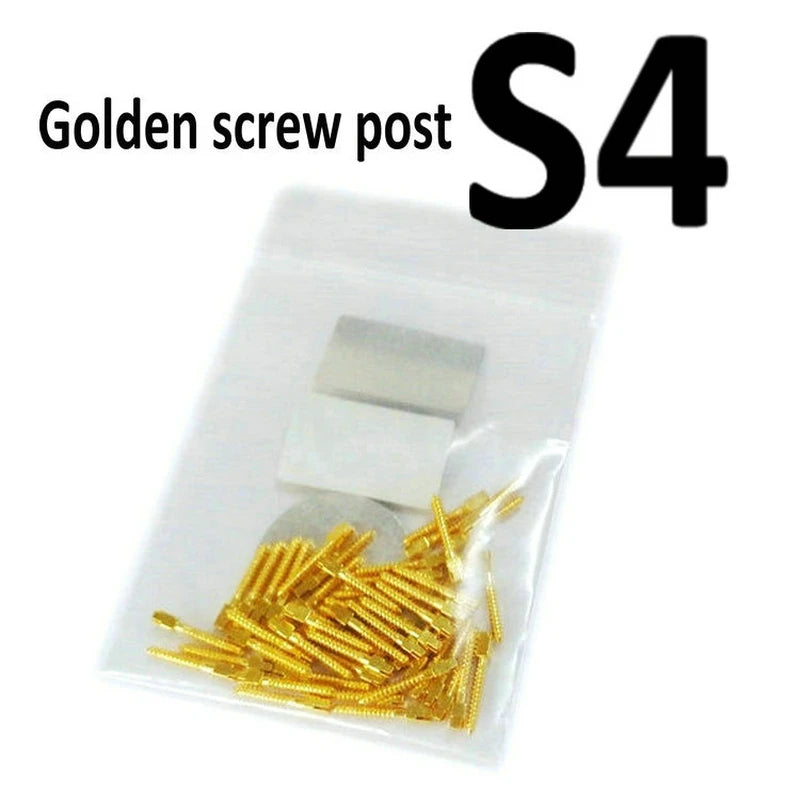 Dental Golden Plated Screw Post 50Pcs Bag  Dental Materials For Dentist Tool Dentistry Use Post