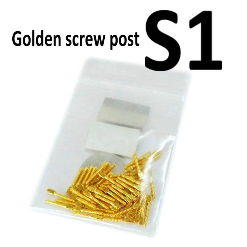 Dental Golden Plated Screw Post 50Pcs Bag  Dental Materials For Dentist Tool Dentistry Use Post