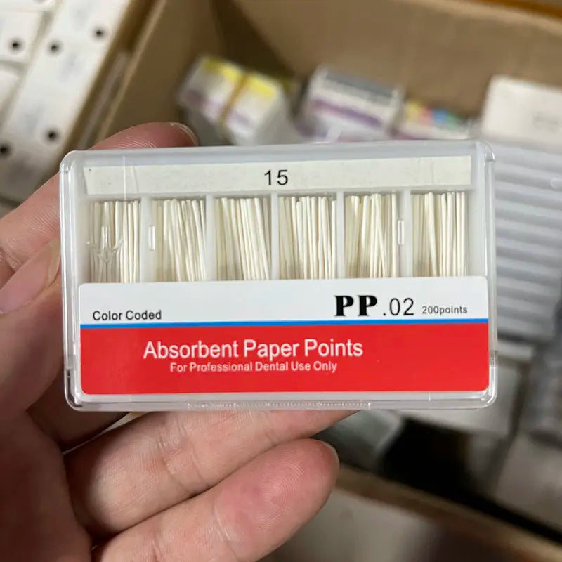 Dental Paper Points 0.02 taper Absorbent  dental Materials Strong Absorption Pure Cotton Fiber paper