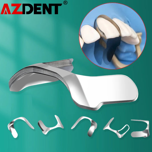 30Pcs Dental Matrix Contoured Anterior Metal Matrix Bands Sectional Matrix System Matrices Dentistry Materials