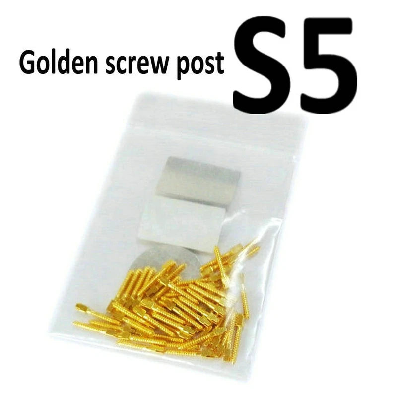 Dental Golden Plated Screw Post 50Pcs Bag  Dental Materials For Dentist Tool Dentistry Use Post