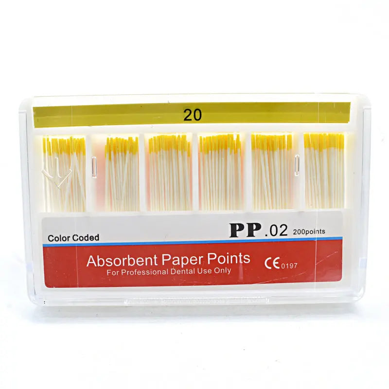 Dental Paper Points 0.02 taper Absorbent  dental Materials Strong Absorption Pure Cotton Fiber paper