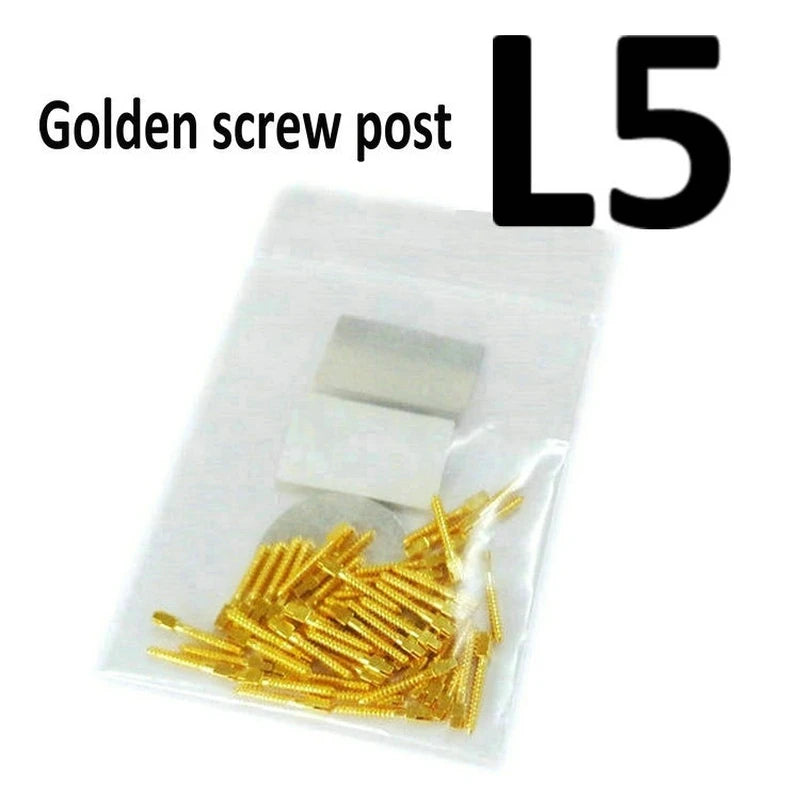 Dental Golden Plated Screw Post 50Pcs Bag  Dental Materials For Dentist Tool Dentistry Use Post