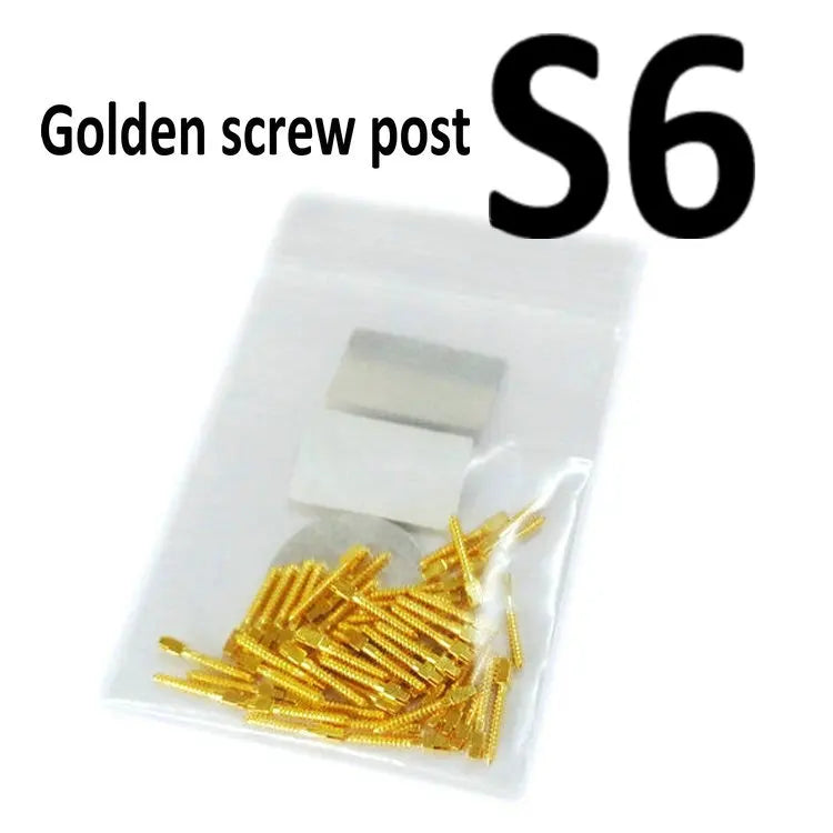 Dental Golden Plated Screw Post 50Pcs Bag  Dental Materials For Dentist Tool Dentistry Use Post