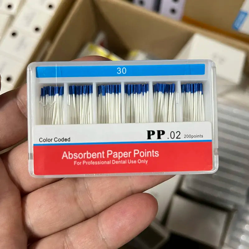 Dental Paper Points 0.02 taper Absorbent  dental Materials Strong Absorption Pure Cotton Fiber paper