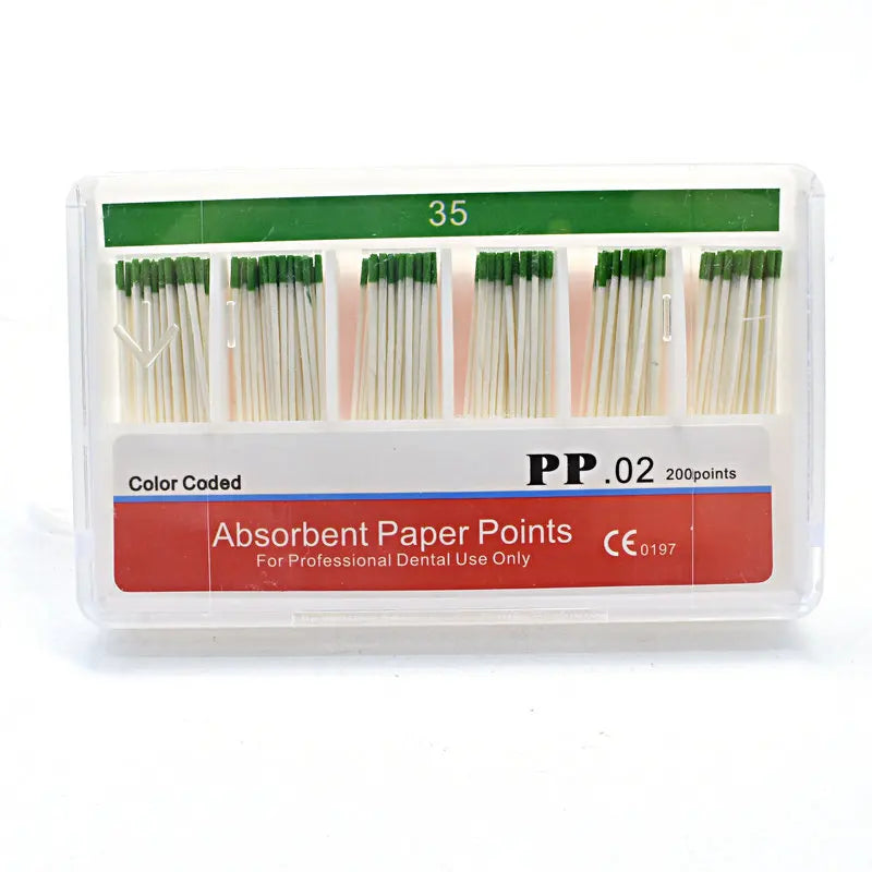 Dental Paper Points 0.02 taper Absorbent  dental Materials Strong Absorption Pure Cotton Fiber paper